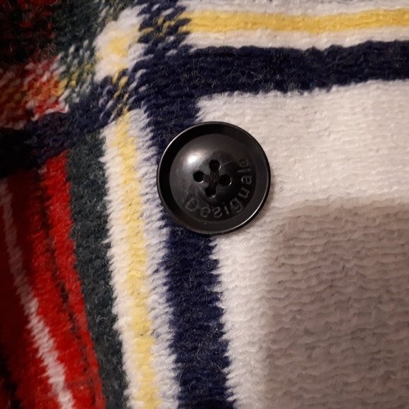 COPY - NWT Desigual red & white tartan print coat jacket - Picture 9 of 14